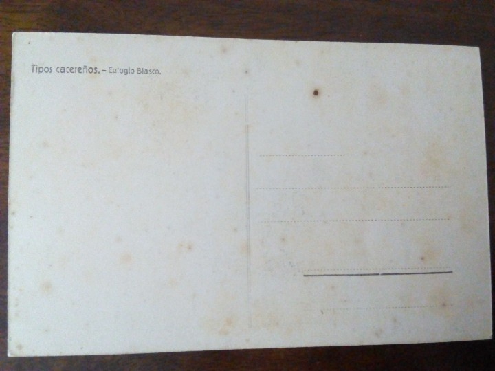 Postales: Tipos Cacere&ntilde;os. Eulogio Blasco. - Foto 2