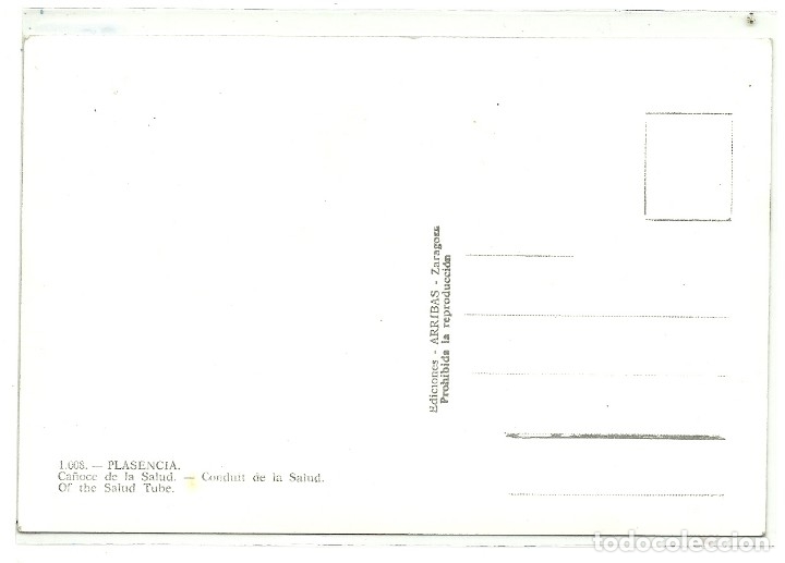 Postales: (PS-57763)POSTAL DE PLASENCIA-CA&Ntilde;OCE DE LA SALUD - Foto 2