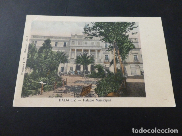 Postales: BADAJOZ PALACIO MUNICIPAL ED. CLARAMON Y CIA Nº 6 REVERSO SIN DIVIDIR - Foto 1 - 165476934