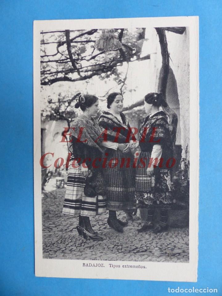 Postales: BADAJOZ - TIPOS EXTREME&Ntilde;OS, ED. ARRIBAS - Foto 1