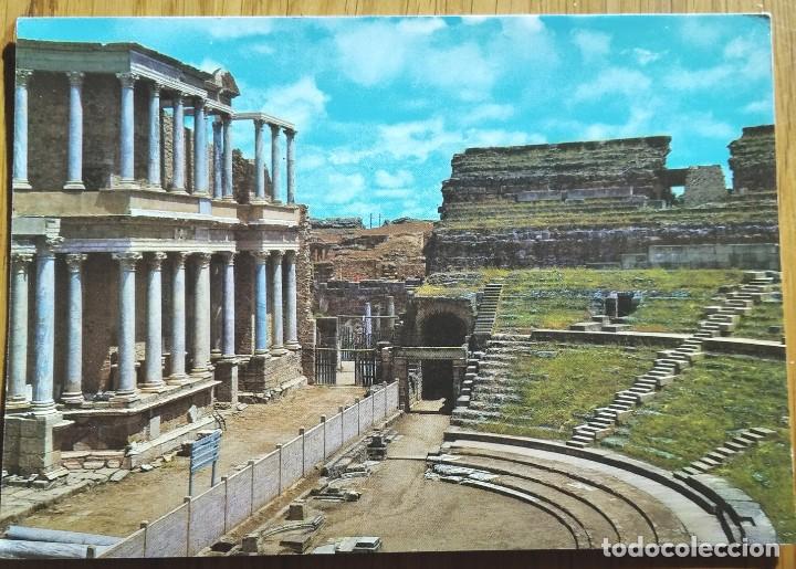 Postales: MERIDA - ESCENA Y GRADERIO DEL TEATRO ROMANO - Foto 1