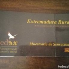 Postales: EXTREMADURA RURAL. MUESTRARIO DE SENSACIONES. REDEX, RED EXTREMEÑA DE DESARROLLO RURAL. 57 POSTALES. Lote 275919493