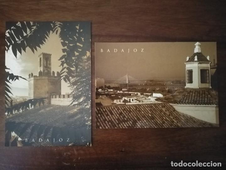 Postales: Pareja de postales de Badajoz. - Foto 1