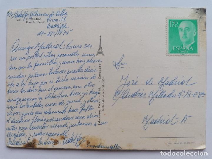 Postales: POSTAL BADAJOZ, PUERTA PALMA - Foto 2