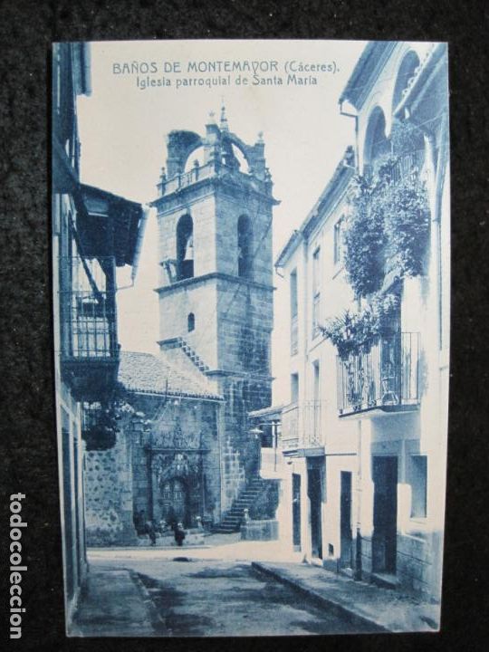 Postales: BA&Ntilde;OS DE MONTEMAYOR-IGLESIA DE SANTA MARIA-THOMAS-POSTAL ANTIGUA-(95.458)