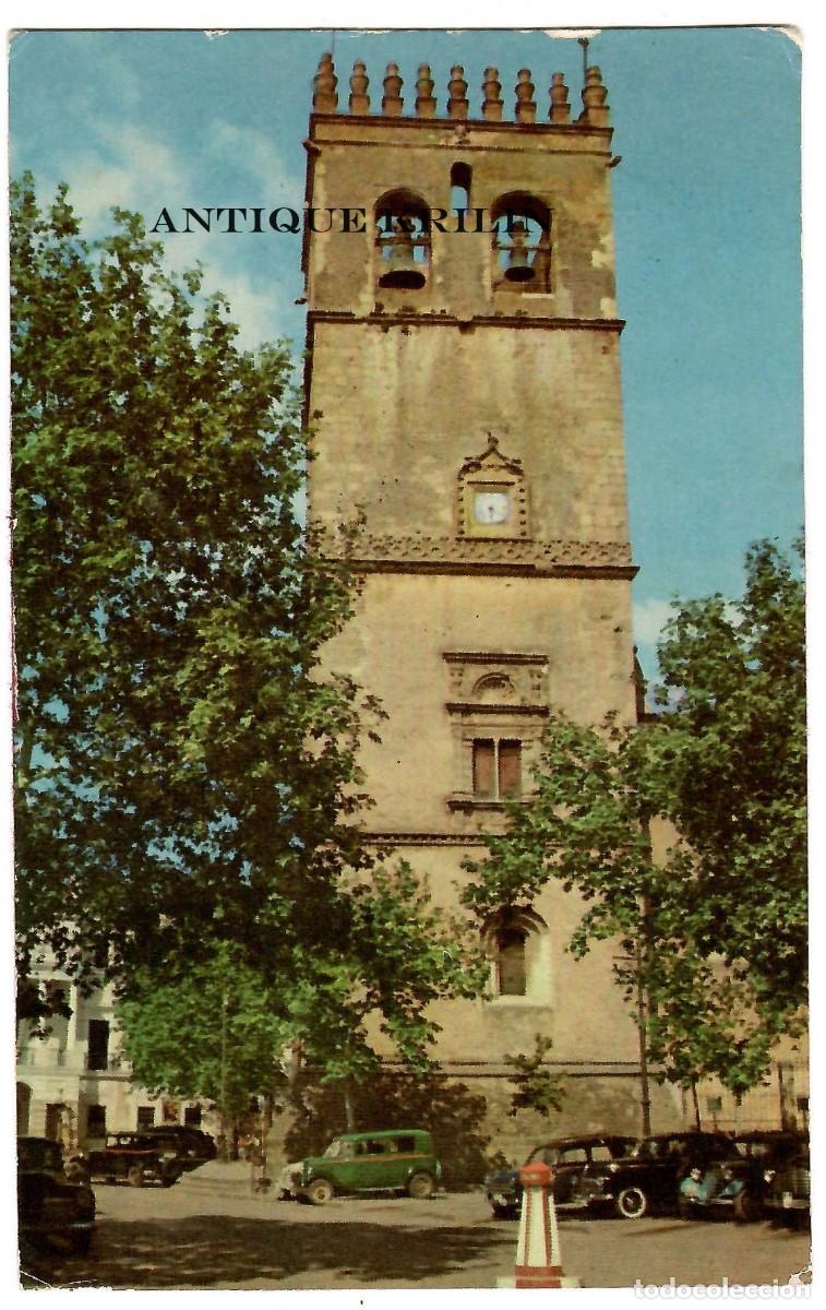 Postales: BADAJOZ N&ordm; 1 TORRE DE LA CATEDRAL / EDICIONES A.D. / CIRCULADA - Foto 1