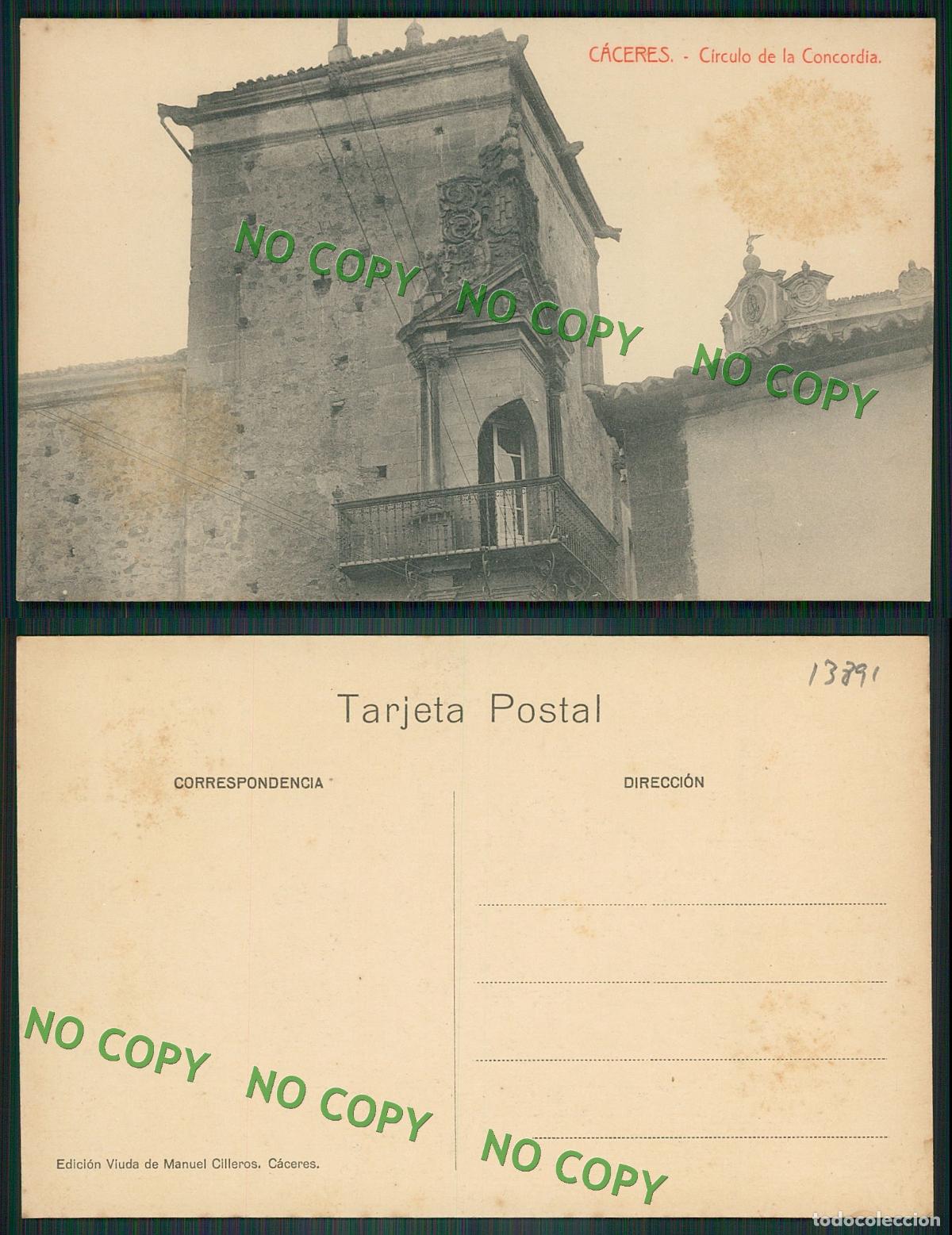 Cartoline: ESPANA - [OF #13891 ] - EXTREMADURA - C&Ccedil;�CERES - CIRCULO DE LA CONCORDIA