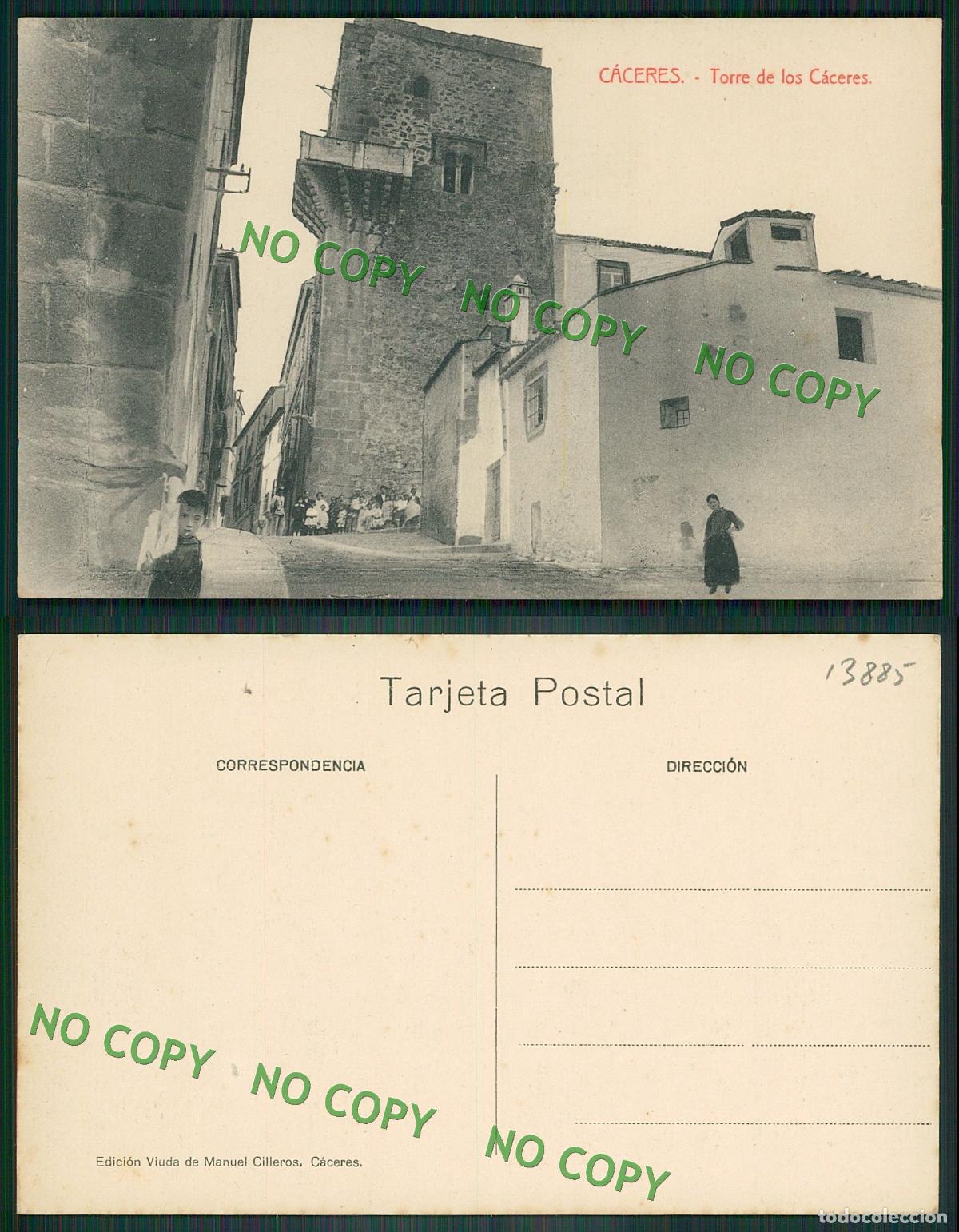 Cartoline: ESPANA - [OF #13885] - EXTREMADURA - C&Ccedil;�CERES - TORRE DE LOS C&Ccedil;�CERES - MUY ANIMADA
