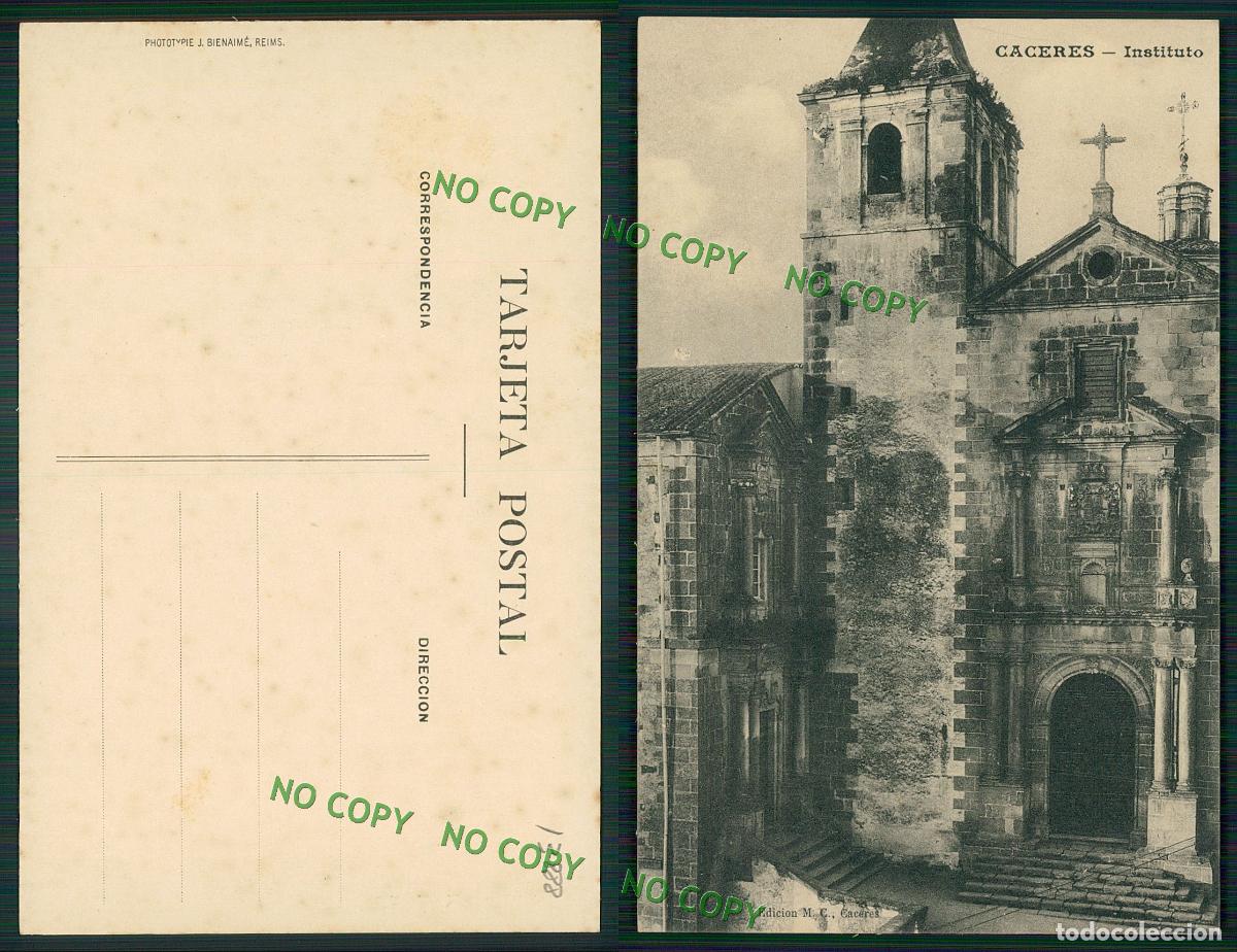Postais: ESPANA - [OF #13888 ] - EXTREMADURA - C&Ccedil;�CERES - INSTITUTO - MUY ANIMADA
