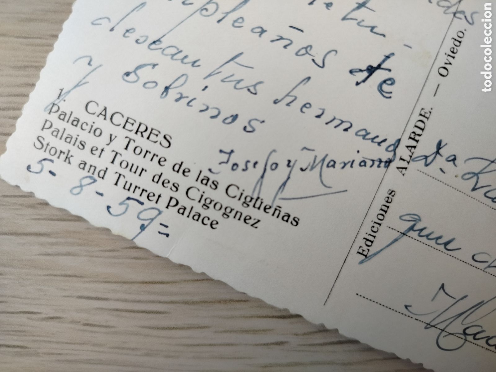 Postales: POSTAL CACERES - 1 PALACIO Y TORRE ( EDICIONES ALARDE) - Foto 2