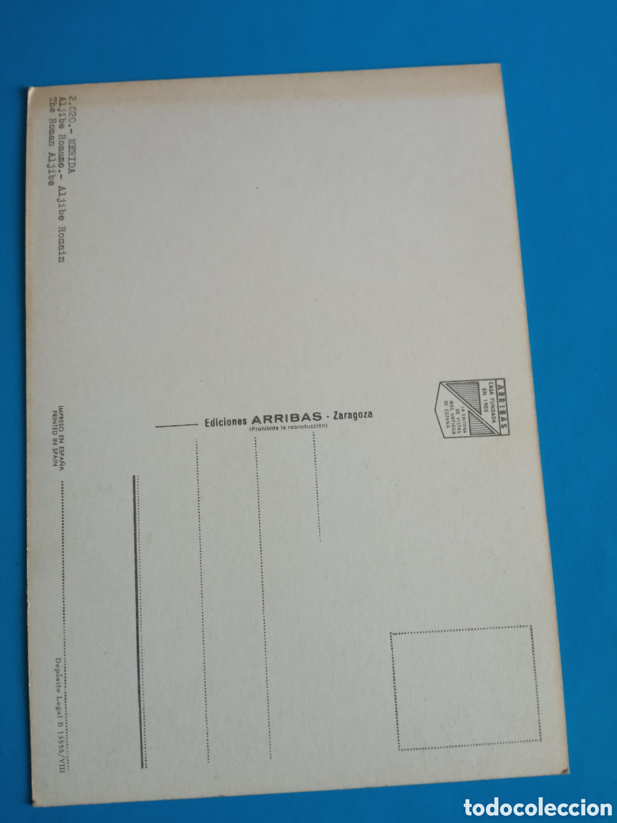 Postales: M&eacute;rida,Algibe Romano, Ediciones Arribas - Foto 2