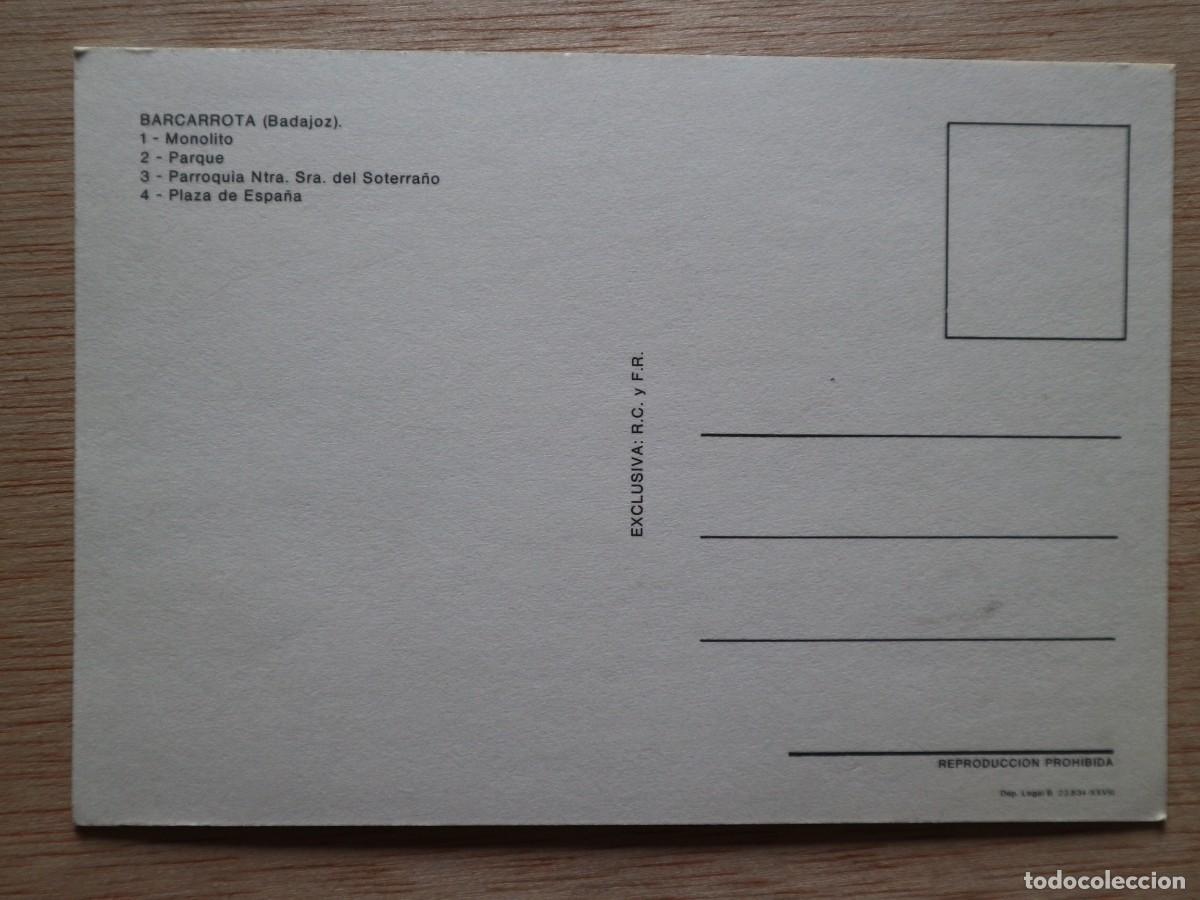 Postales: POSTAL BARCARROTA BADAJOZ - Foto 2