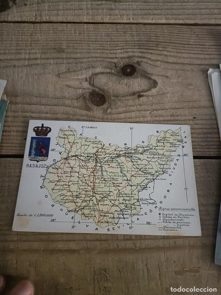 Postales: Badajoz. Mapa. Postal antigua - Foto 1