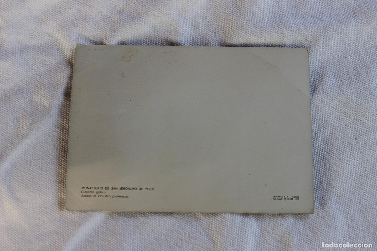 Postales: MONASTERIO SAN JERONIMO DE YUSTE CLAUSTRO GOTICO 1969 - Foto 2