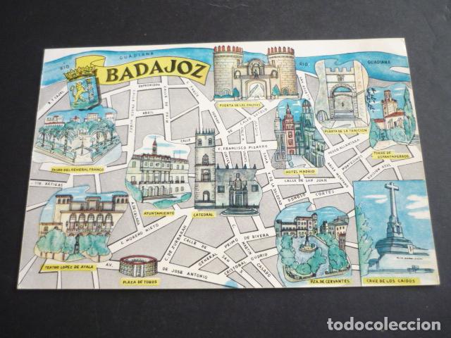 Postales: BADAJOZ PLANO POSTAL - Foto 1