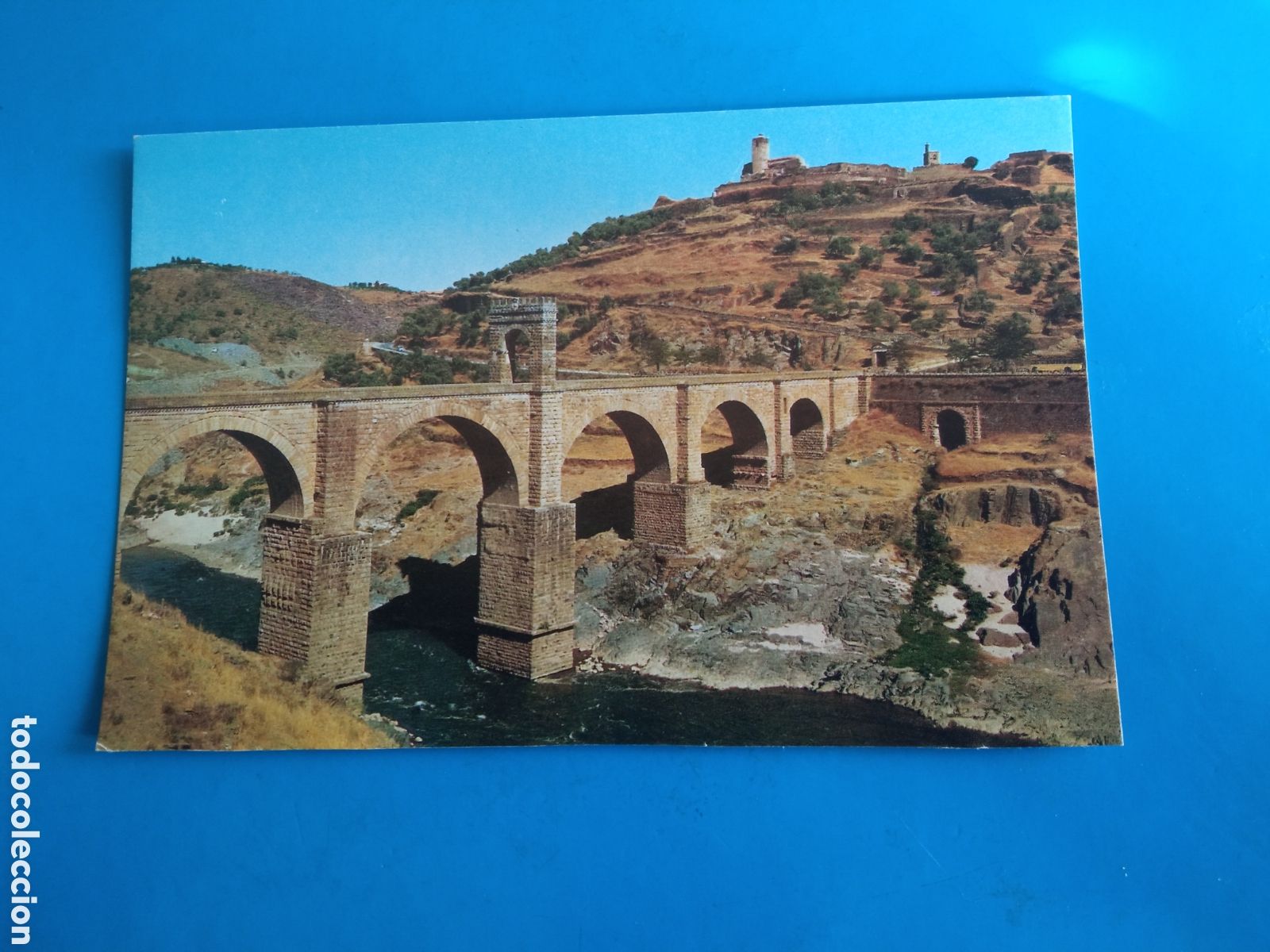 Postales: Antigua postal fotogr&aacute;fica, Alc&aacute;ntara, (C&aacute;ceres) Puente sobre el r&iacute;o Tajo