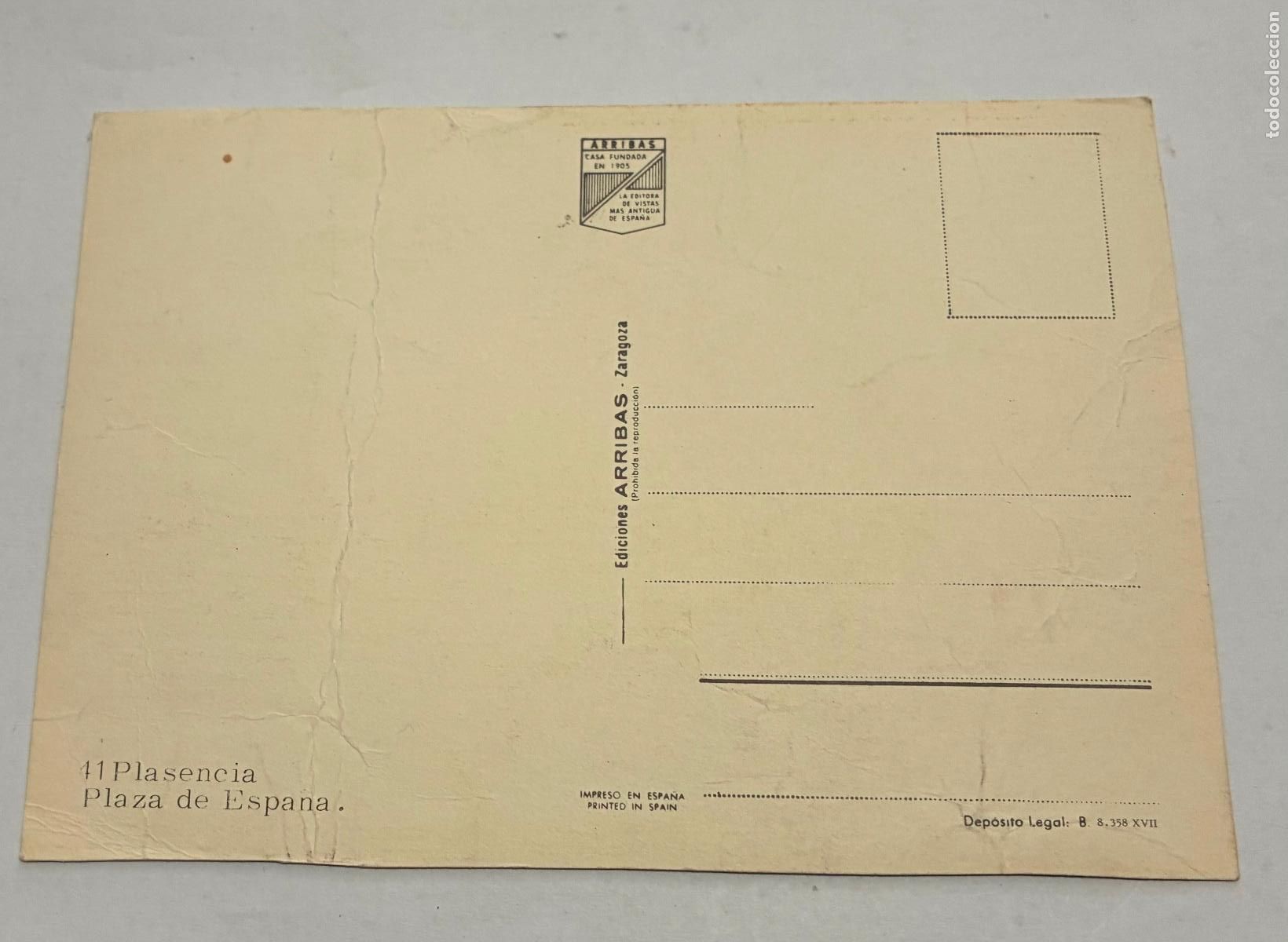Postales: ANTIGUA POSTAL PLASENCIA, - Foto 2