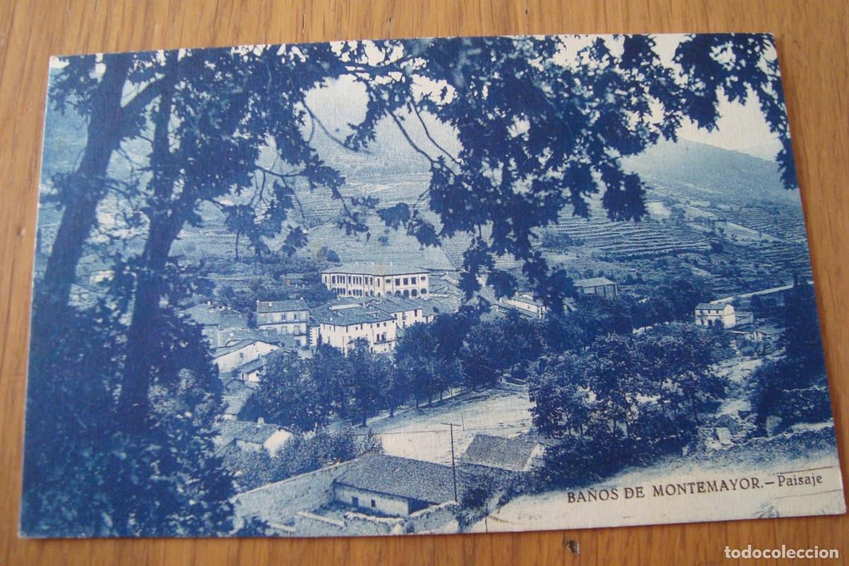 Postales: ANTIGUA POSTAL PAISAJE BA&Ntilde;OS DE MONTEMAYOR. ED. LIBRERIA RONCERO CACERES. CENSURA MILITAR 1937.