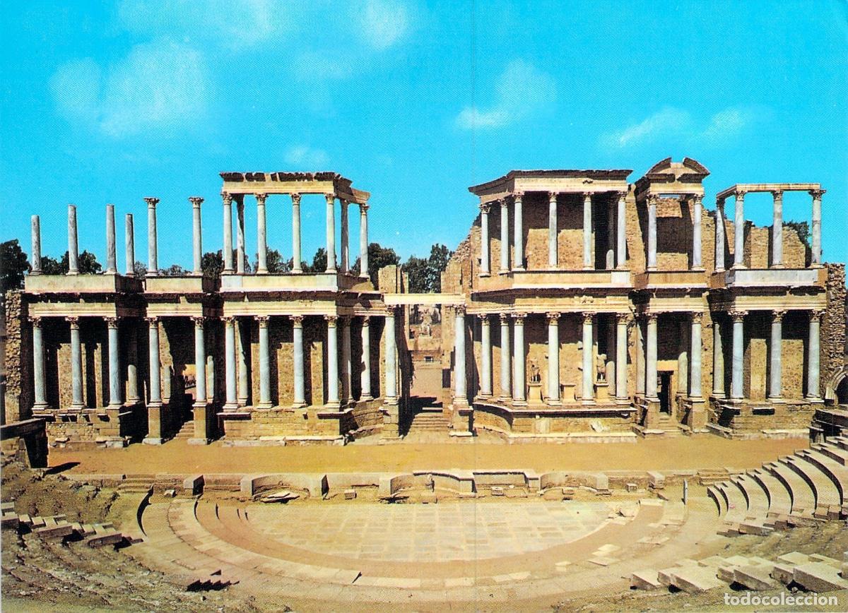 Postales: Postal del Teatro Romano de M&eacute;rida, Badajoz, Extremadura