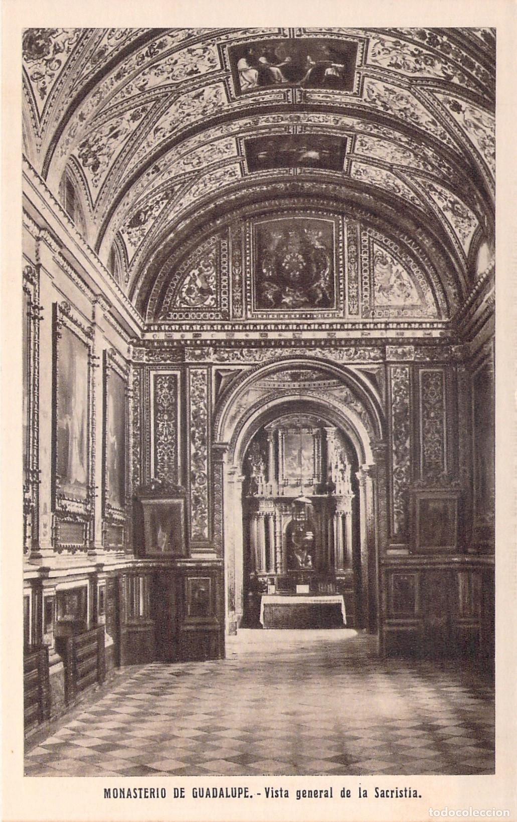 Postales: Postal Monasterio de Guadalupe, Vista General de la Sacrist&iacute;a