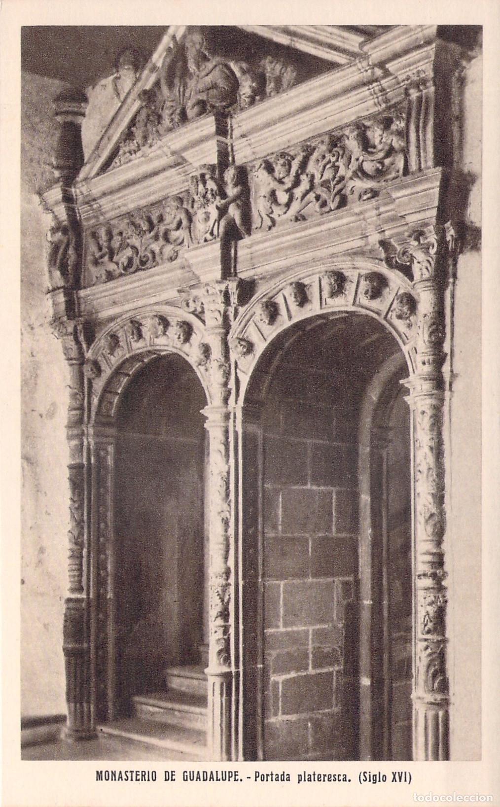 Postales: Tarjeta Postal Monasterio de Guadalupe Portada Plateresca C&aacute;ceres