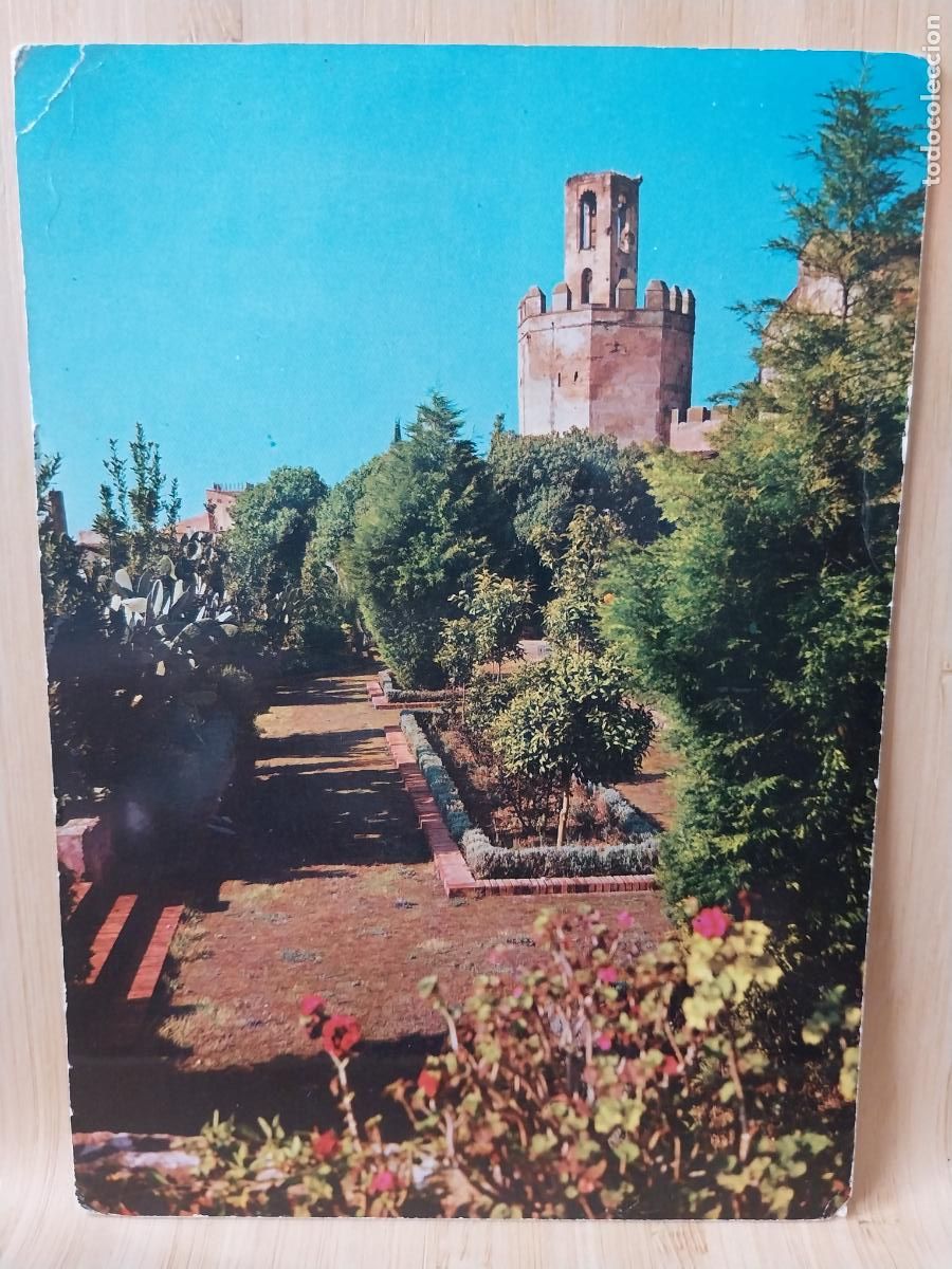 Postales: BADAJOZ TORRE ESPANTAPERROS ED ARRIBAS 2002 A&Ntilde;O 1965 ESCRITA JARDIN FLORES