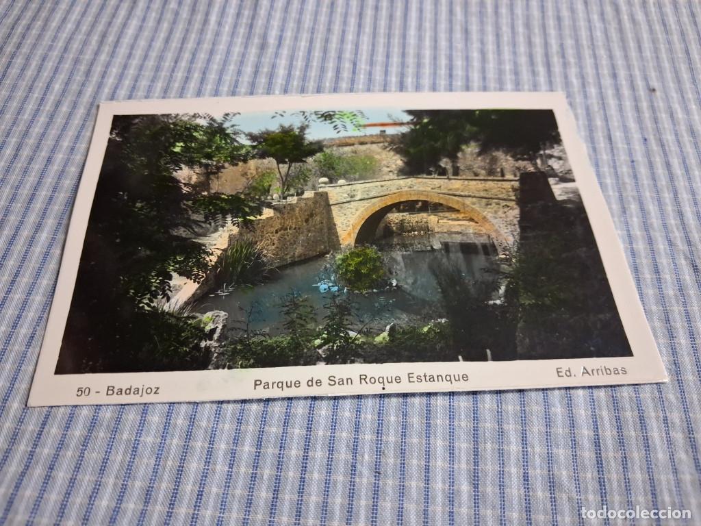 Postales: Postal antigua Extremadura. Badajoz. Parque de San Roque. Estanque. Ed Arribas 50.