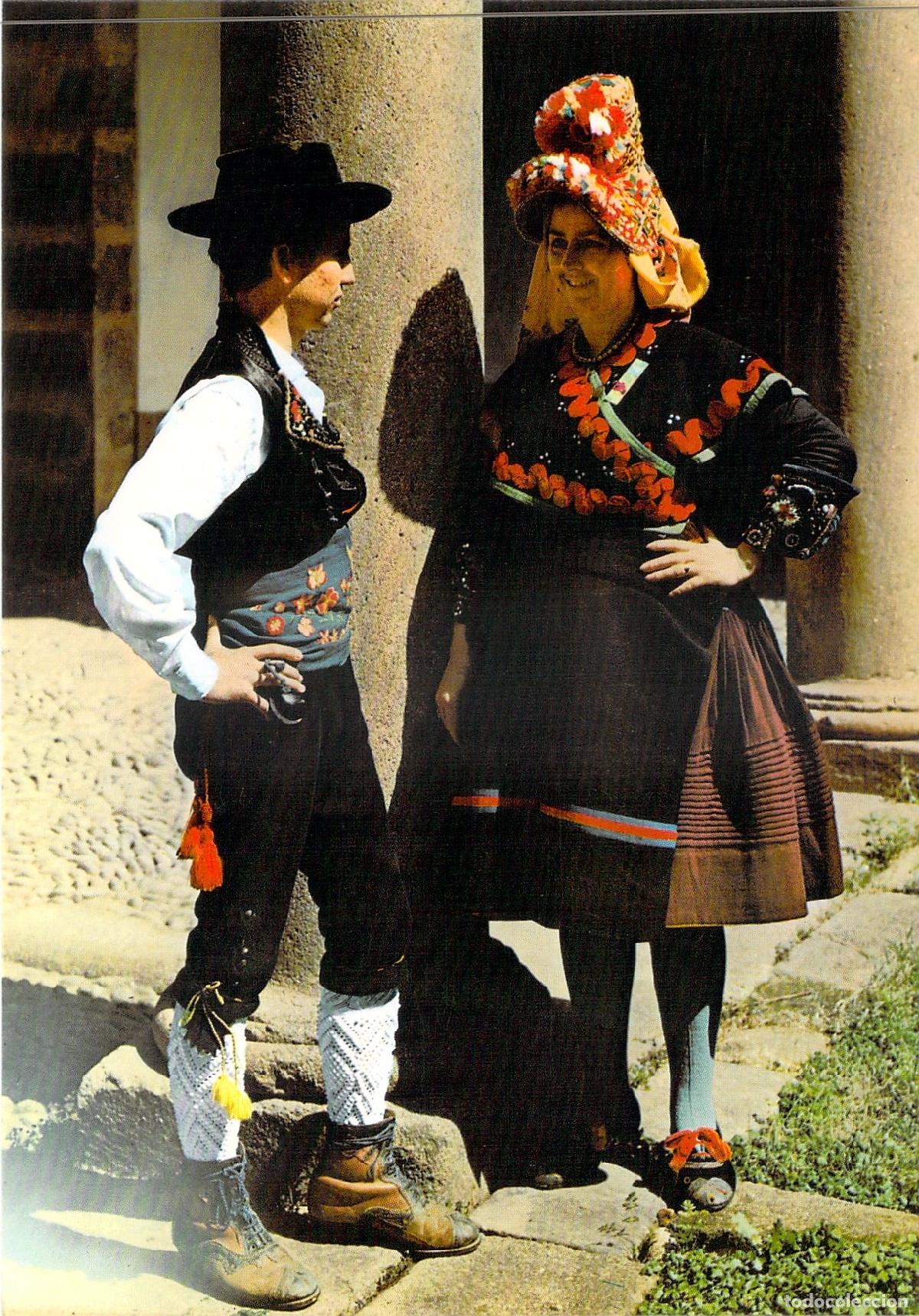 Postales: Postal Pareja con Traje T&iacute;pico de Extremadura - Montehermoso