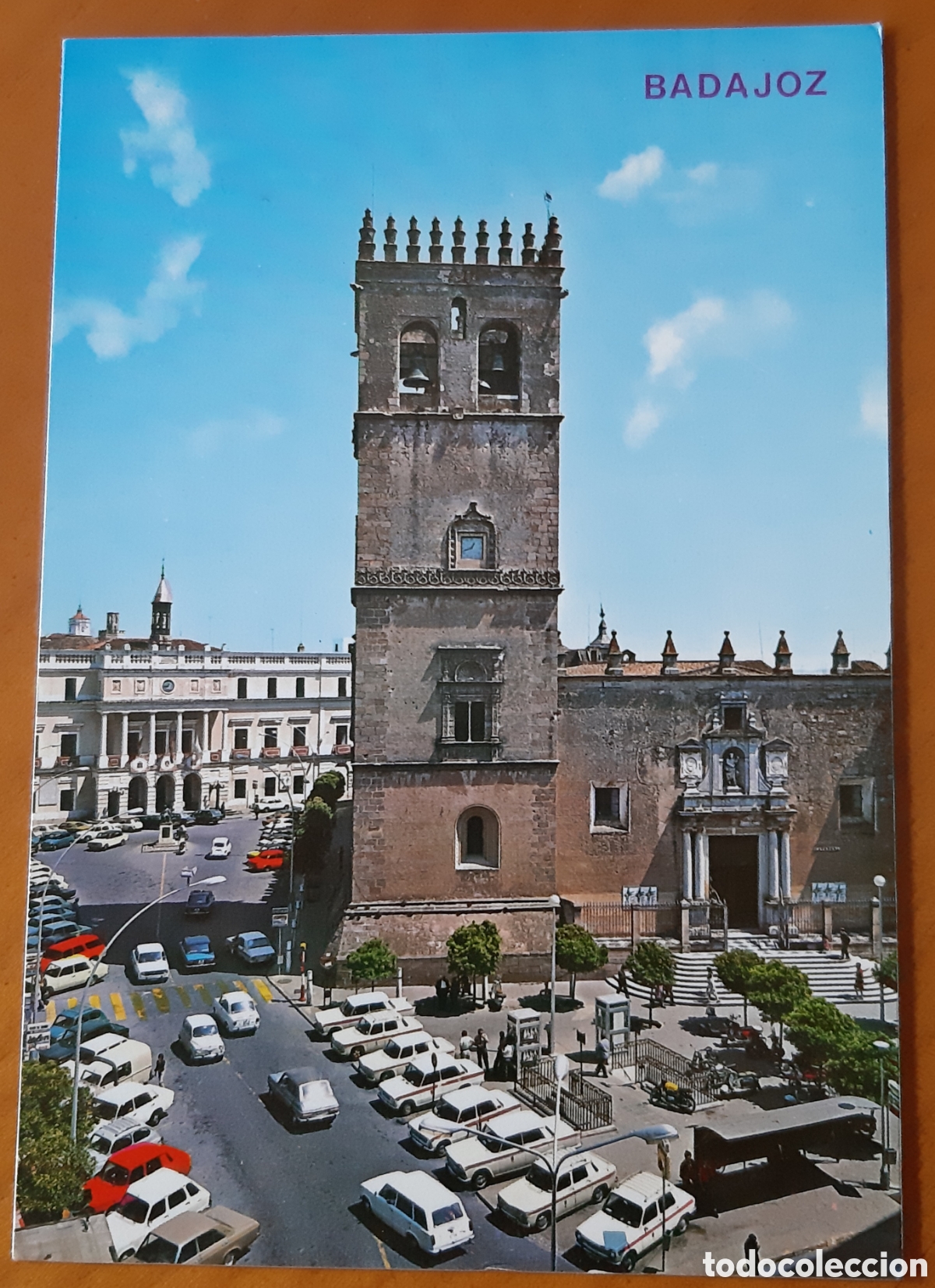 Postales: Postal Badajoz. Plaza de Espa&ntilde;a y Catedral. Sin escribir. R10051