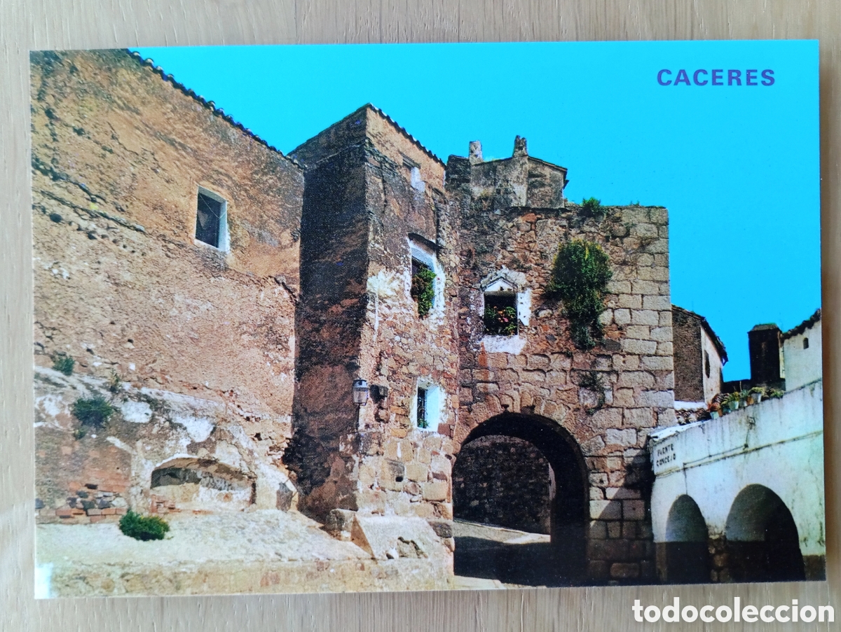 Postales: POSTAL C&Aacute;CERES PUENTE ROMANO DEL ARCO DE CRISTO EDICIONES PAR&Iacute;S 667 VER REVERSO EXTREMADURA