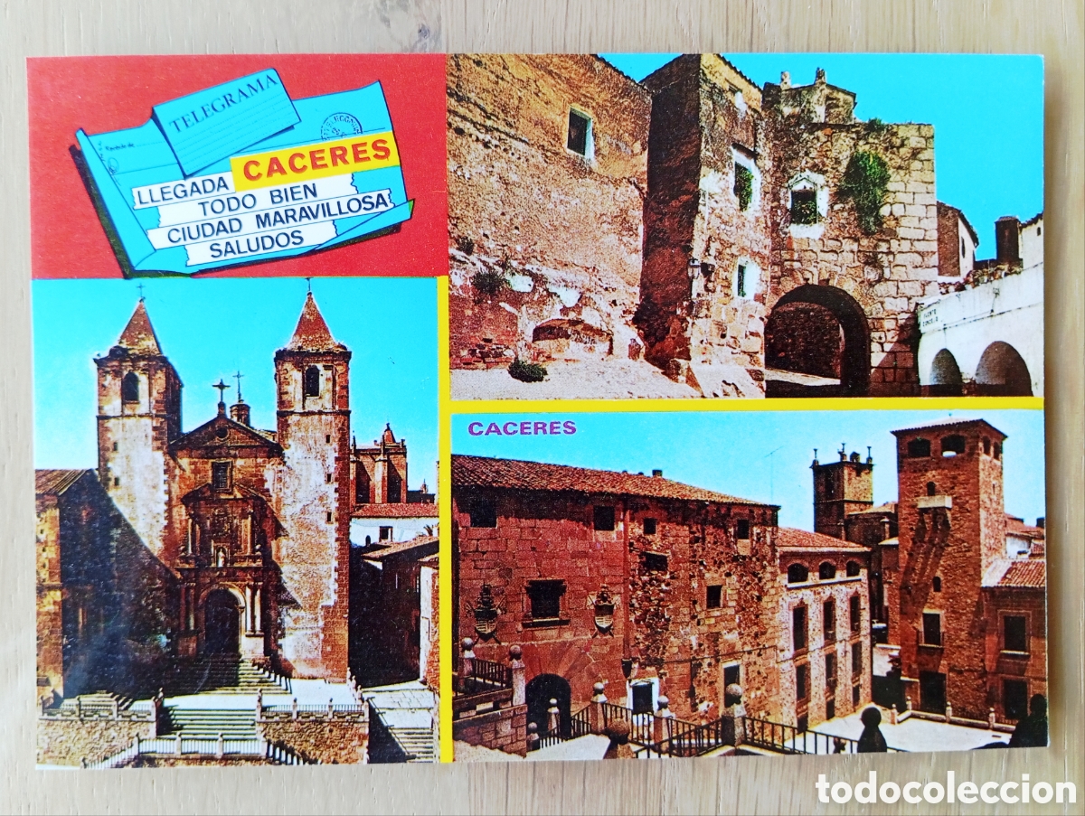 Postales: POSTAL C&Aacute;CERES VARIAS VISTAS EDICIONES PAR&Iacute;S 888 VER REVERSO EXTREMADURA