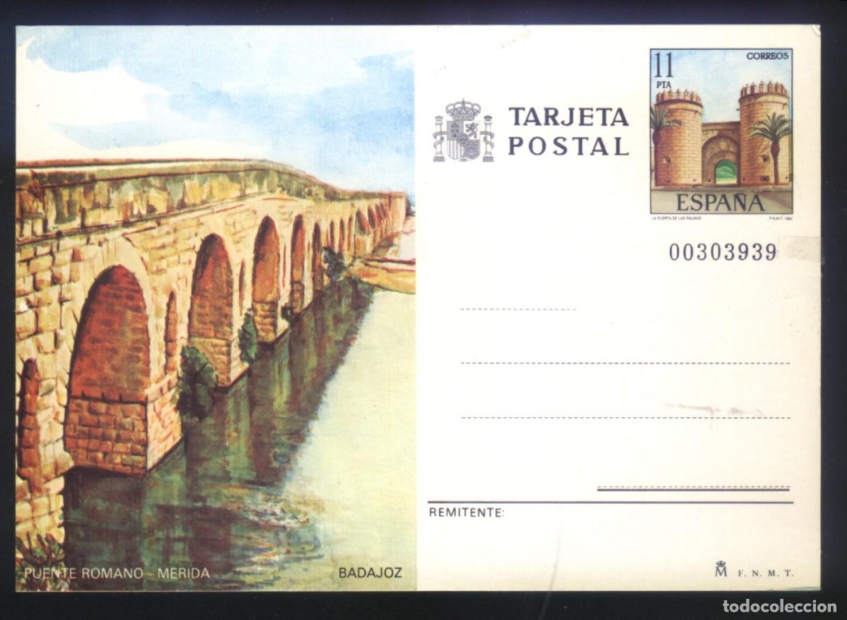 Postales: B-1148- ENTERO POSTAL. BADAJOZ. MERIDA. PUENTE ROMANO.