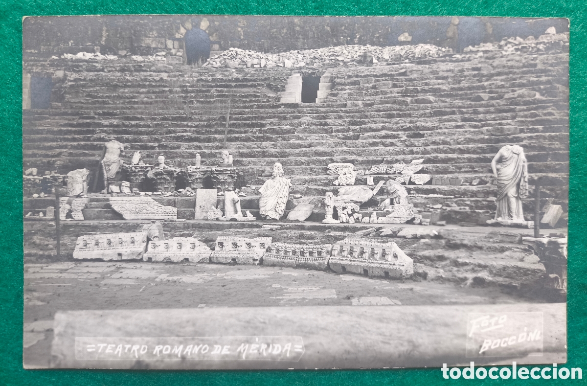 Postales: M&Eacute;RIDA TEATRO ROMANO POSTAL FOTOGR&Aacute;FICA FOTOGRAF&Iacute;A BOCC&Oacute;NI BADAJOZ EXTREMADURA C. 1950