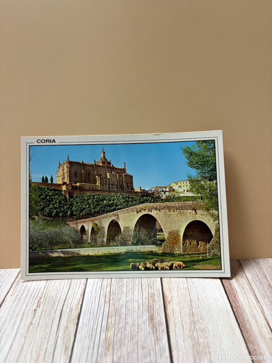Postales: TARJETA POSTAL. C&Aacute;CERES. 2004.- PUENTE ROMANO, AL FONDO LA CATEDRAL. EDICIONES ARRIBAS