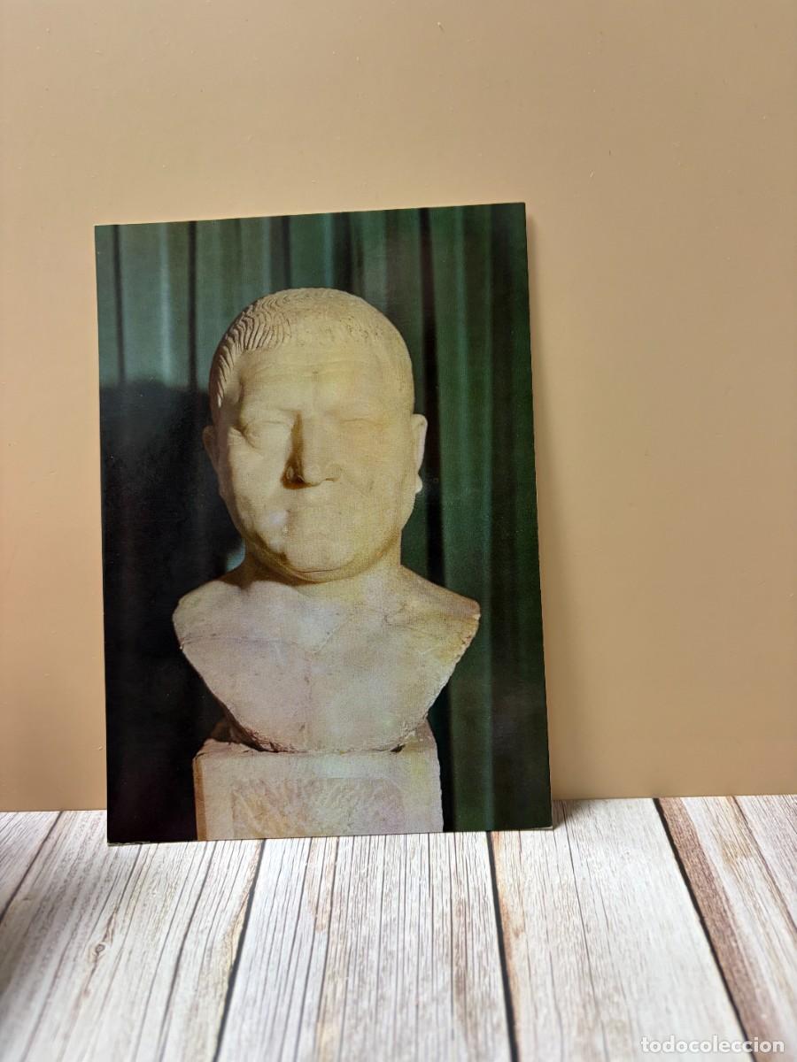 Postales: TARJETA POSTAL. BADAJOZ. 2057.- M&Eacute;RIDA. MUSEO ARQUEOL&Oacute;GICO. RETRATO VARONIL. EDICIONES ARRIBAS