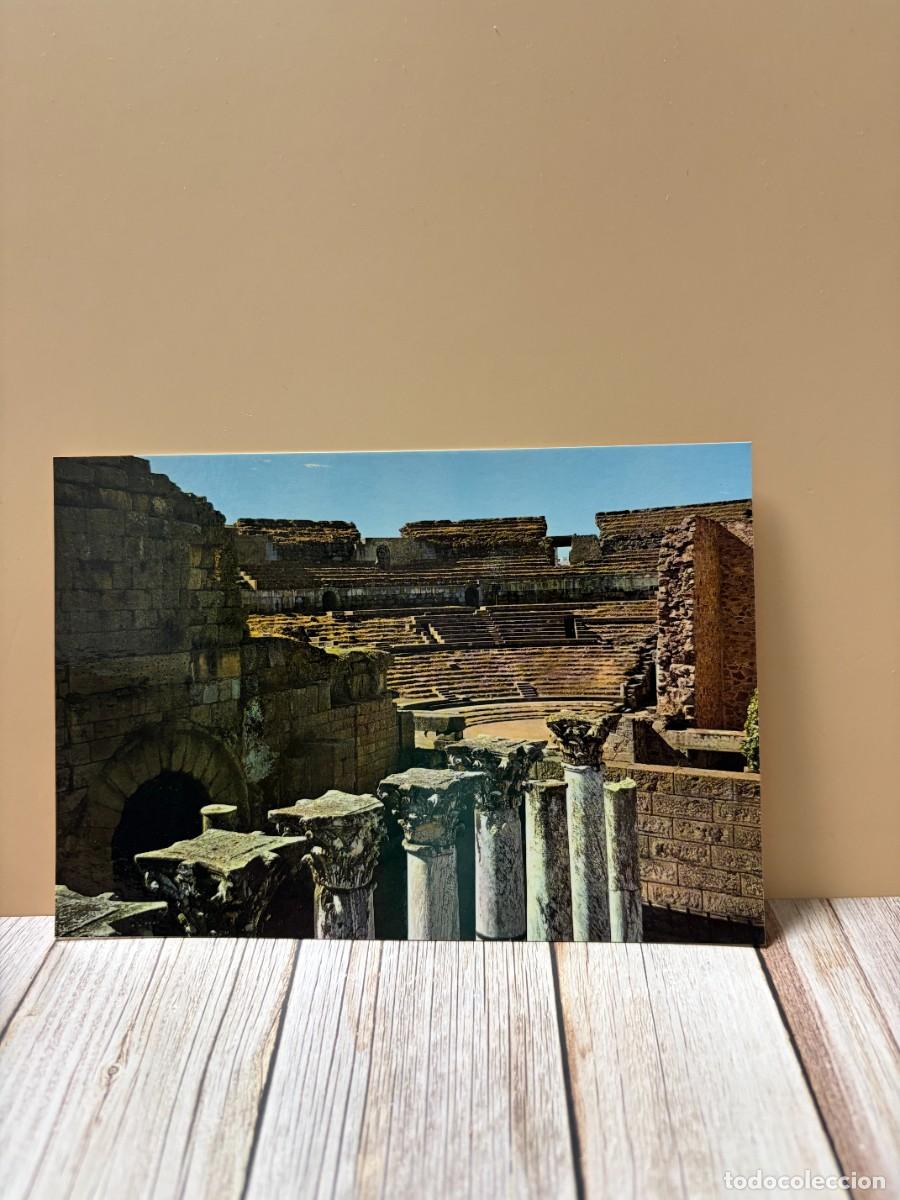 Postales: TARJETA POSTAL. BADAJOZ. 2021.- M&Eacute;RIDA. ANFITEATRO ROMANO. DETALLE. EDICIONES ARRIBAS
