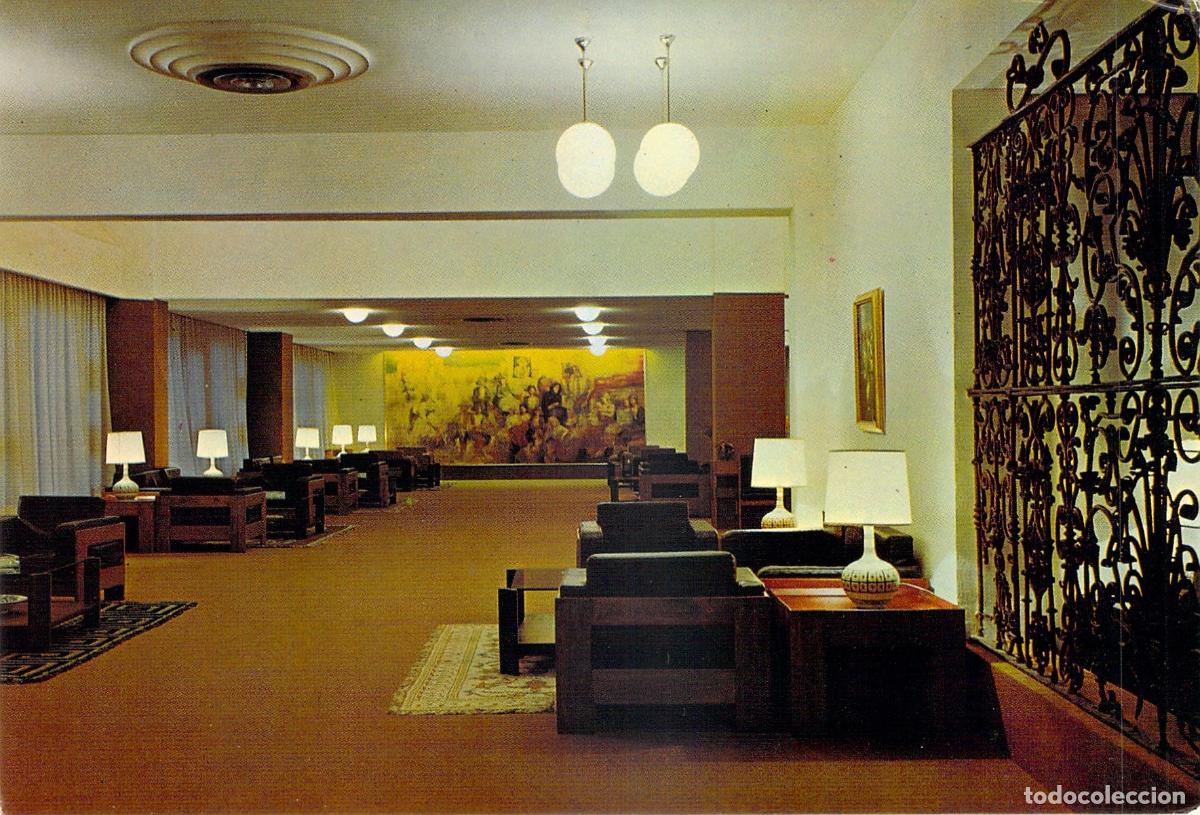 Postales: Postal Gran Hotel Zurbar&aacute;n Sal&oacute;n Social Badajoz