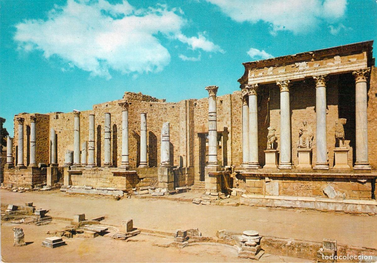 Postales: Postal del Teatro Romano de M&eacute;rida, Badajoz
