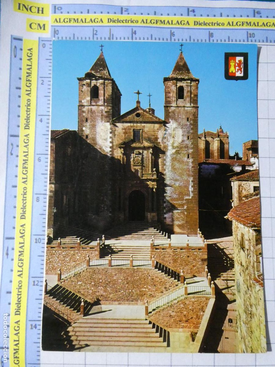 Postales: POSTAL DE C&Aacute;CERES. A&Ntilde;O 1968. PLAZA DE SAN JORGE 15 ESCUDO ORO. 1521