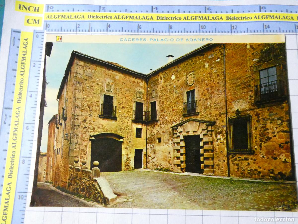Postales: POSTAL DE C&Aacute;CERES. A&Ntilde;O 1970. PALACIO DE ADANERO 37 LITOFIR. 1522