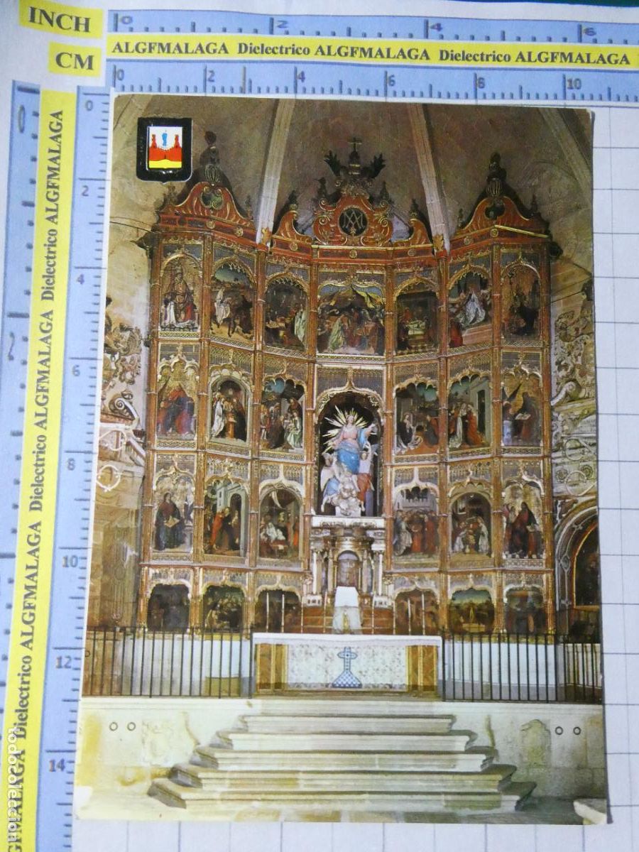 Postales: POSTAL DE C&Aacute;CERES. A&Ntilde;O 1968. TRUJILLO RETABLO DE LA IGLESIA DE SANTA MAR&Iacute;A 3 ESCUDO ORO. 1530
