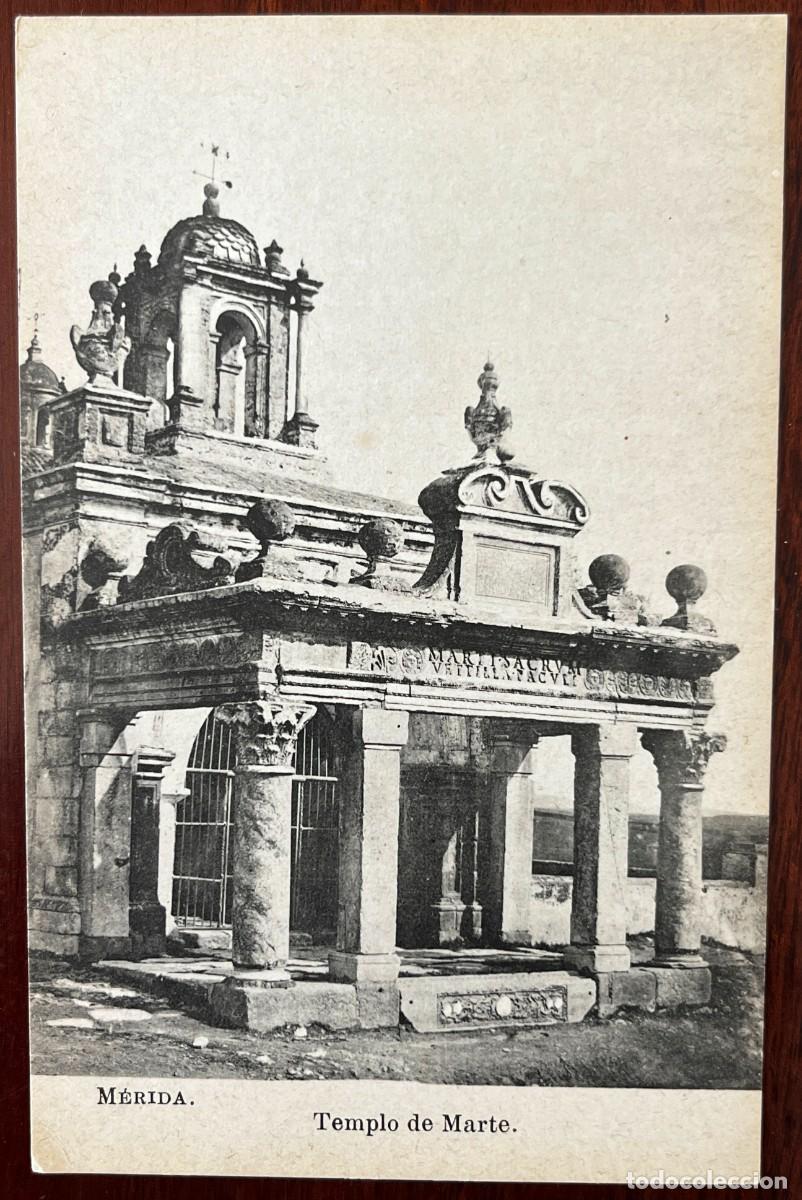 Postales: MERIDA, TEMPLO DE MARTE, ED. ESPA&Ntilde;A MONUMENTAL E HISTORICA, SERIE IX, NUM 50, FOTOTIPIA LACOSTE, SIN