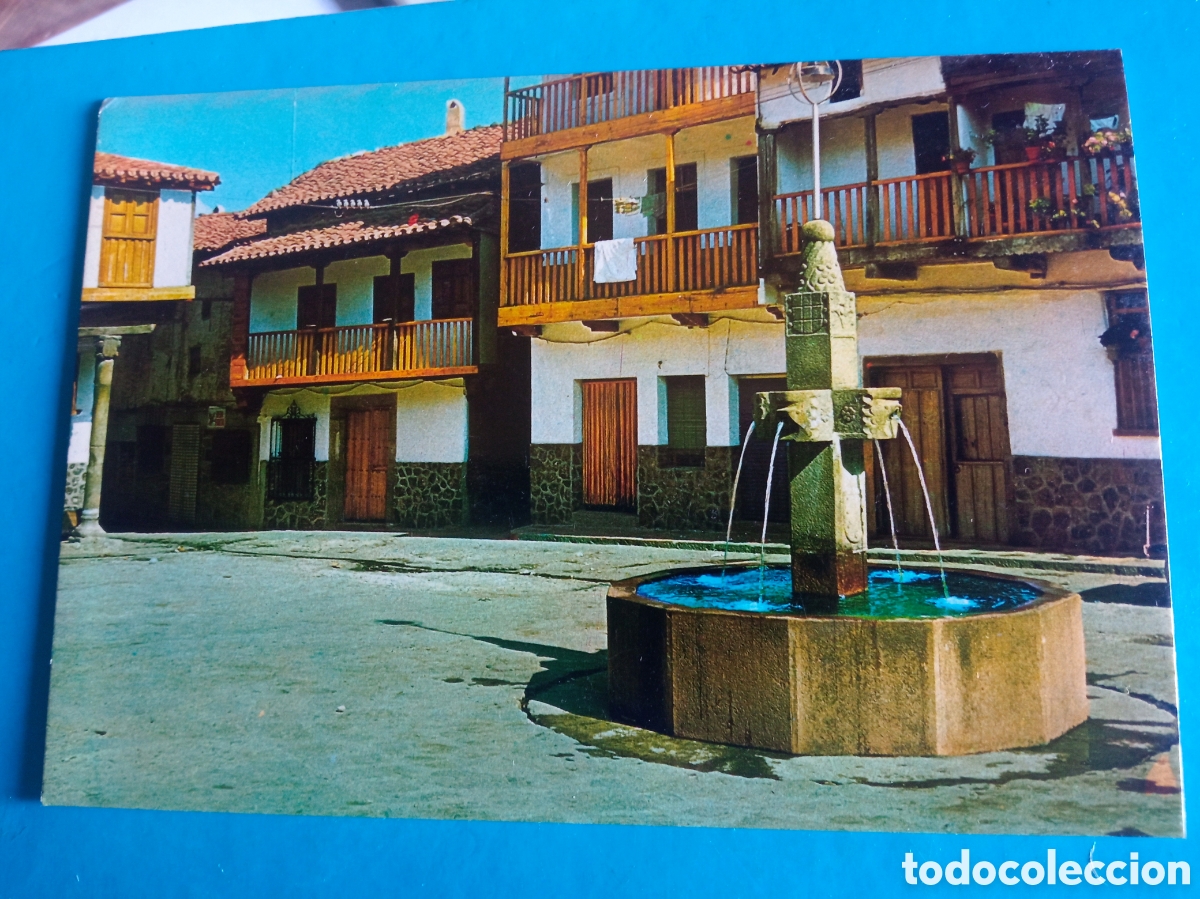 Postales: Antigua postal fotogr&aacute;fica, Valverde de la Vera, (C&aacute;ceres) Fuente t&iacute;pica