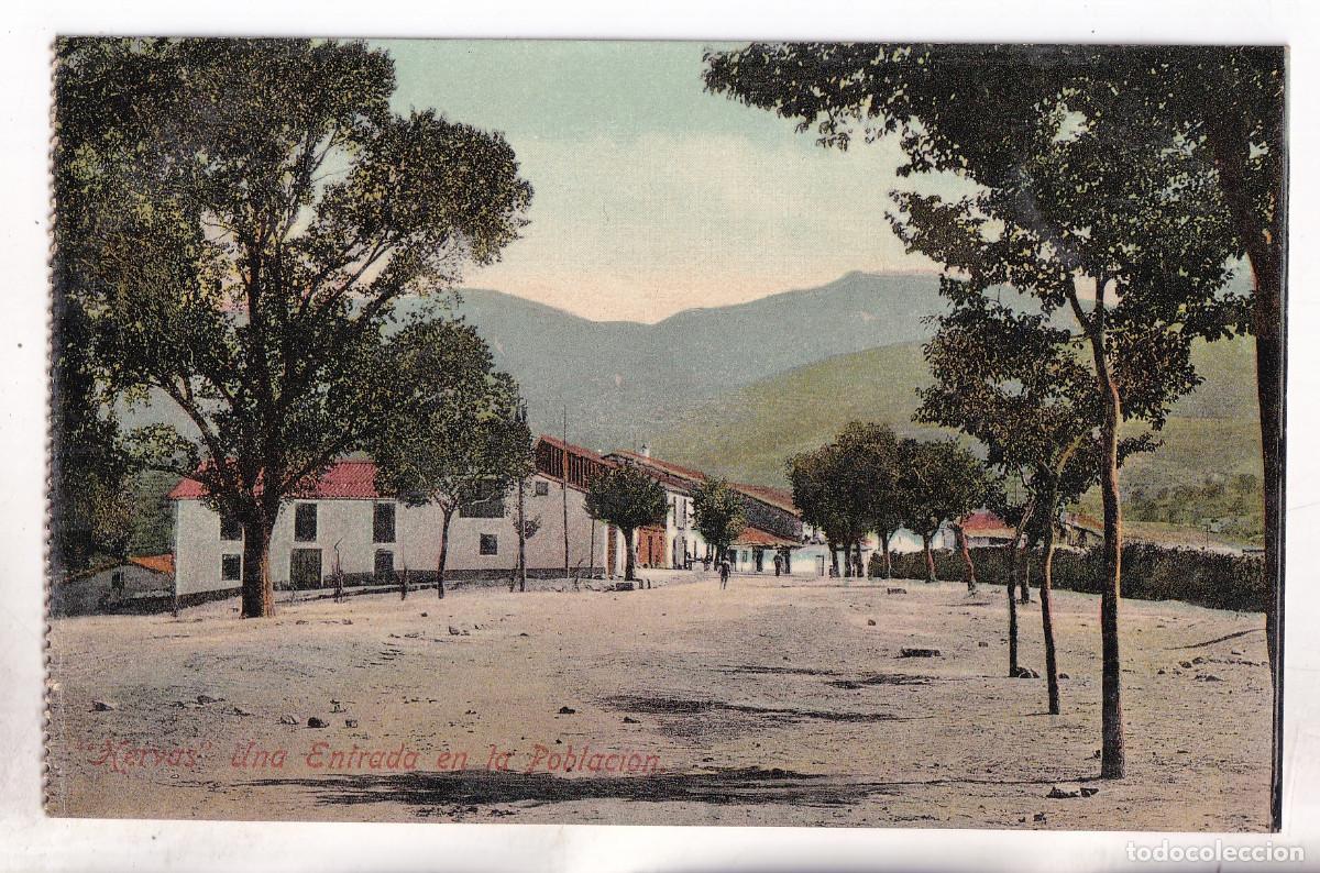 Postales: POSTAL. HERV&Aacute;S. UNA ENTRADA EN LA POBLACI&Oacute;N. C&Aacute;CERES