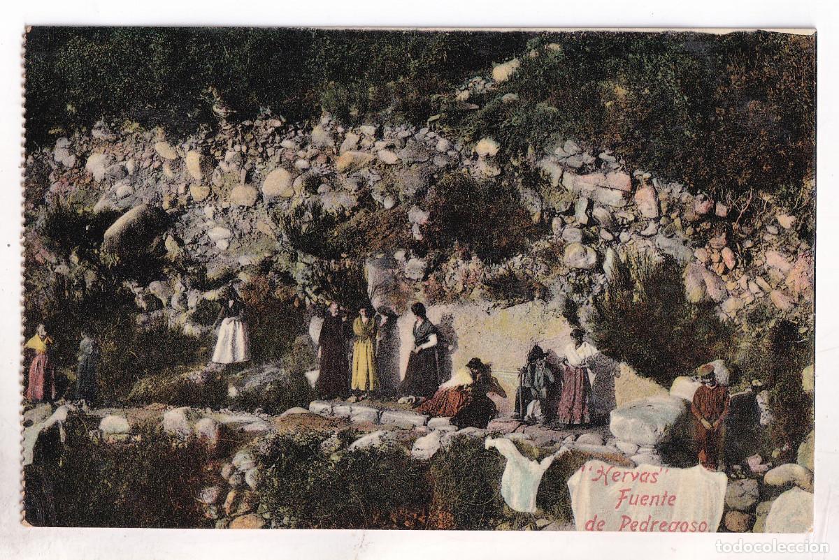 Postales: POSTAL. HERV&Aacute;S. FUENTE DE PEDREGOSO. C&Aacute;CERES. CIRCULADA EN 1911
