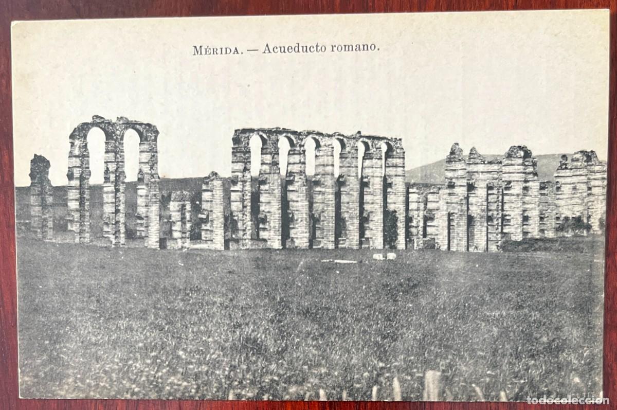 Postales: MERIDA, ACUEDUCTO ROMANO, LACOSTE, COLECCION ESPA&Ntilde;A MONUMENTAL E HISTORICA SERIE IX N&ordm; 49