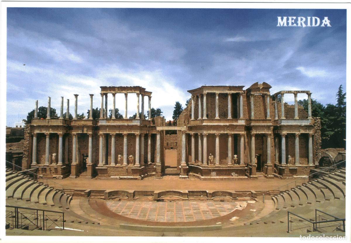 Postkarten: M&Eacute;RIDA. Templo de Diana_Rayego / Teatros romanos Hispania