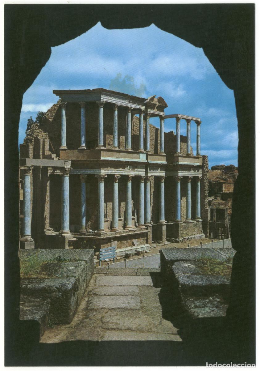 Postkarten: M&Eacute;RIDA (Badajoz)_Teatro Romano, escena_Arribas. 2040 / Teatros romanos Hispania