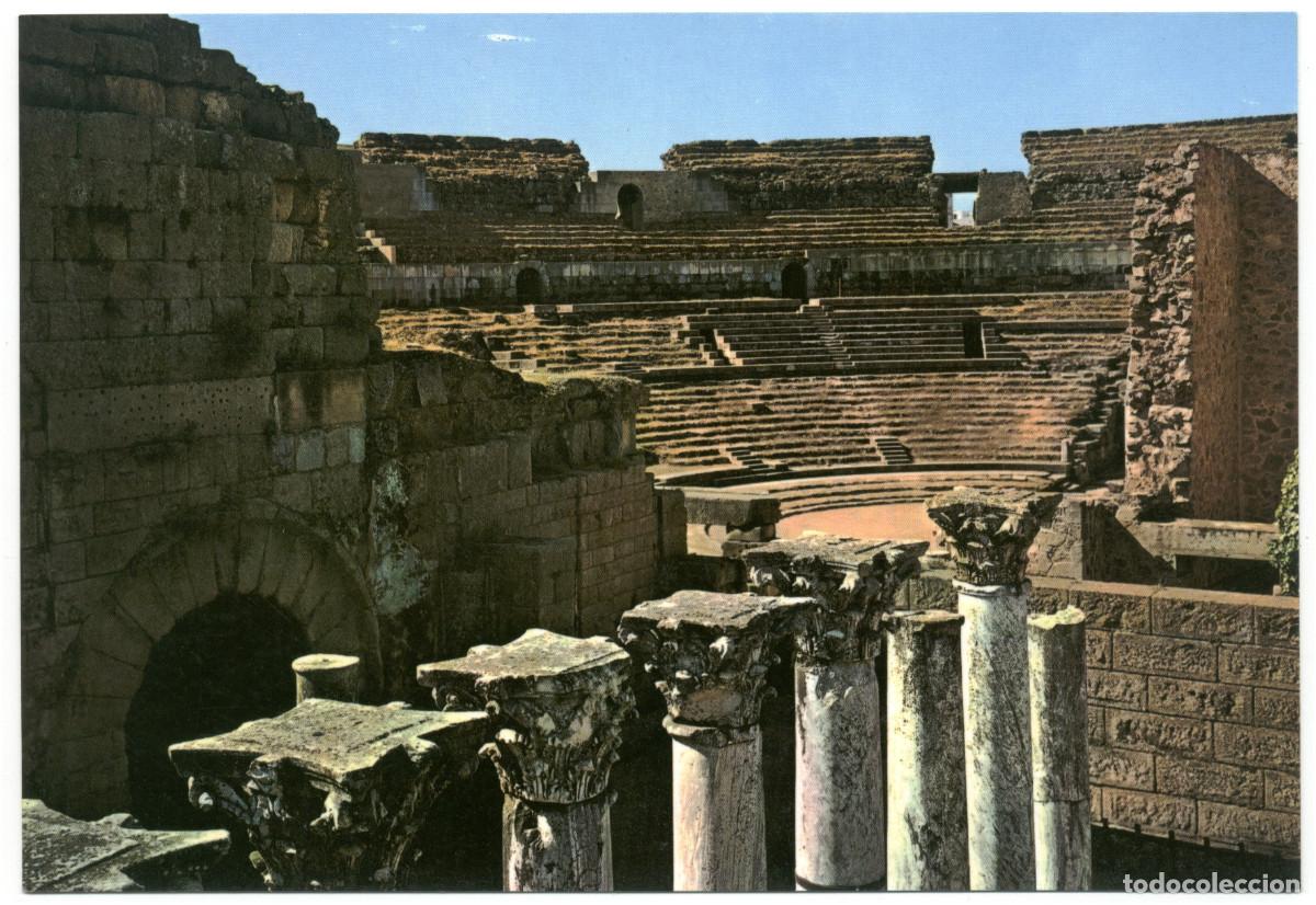 Postkarten: M&Eacute;RIDA (Badajoz)_Anfiteatro Romano_Arribas.2021 / Teatros romanos Hispania