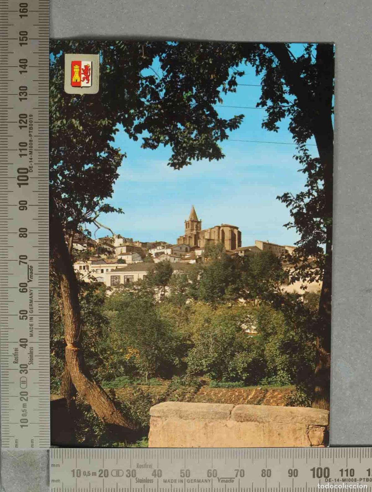 Postais: POSTAL. C&aacute;ceres - Vista parcial - Iglesia de Santiago siglo XVI - Escudo de Oro